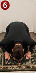 Erste Sajda Niederwerfung